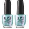 imageOPI Nail Lacquer Nail Polish  Opaque Light Blue Green Shimmer Chip Resistant Nail Polish  Vegan Fast Drying Streak FreePisces the Future