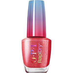 imageOPI RapiDry Quick Dry Nail Polish Colors  Opaque Crme Shimmer Shades with Clear Protective Base ampamp ShineBoosting Top Coat  Vegan Smudge Proof and Fast Drying in 60 SecondsFuego OntheGo bright red shimmer