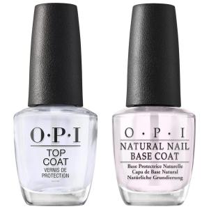 imageOPI Nail Polish Top and Base Coat Protective HighGloss Shine 05 Fl Oz Natural
