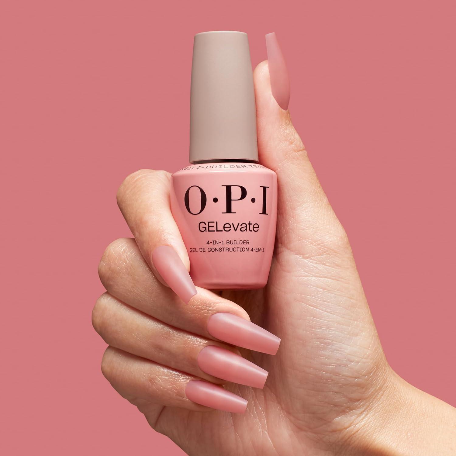 imageOPI GELevate 4in1 Nail Builder Gel  UV Cure Gel Builder Nail Polish  Vegan  15 MLPink Overslay