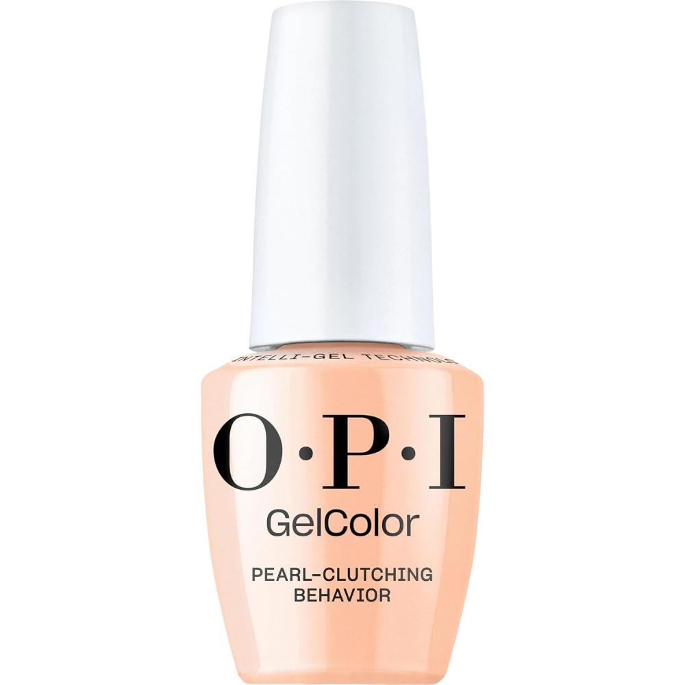 imageOPI GelColor  Opaque Crme and Sheer Jelly Shades  Long Lasting UV Cure Gel Nail Polish with High Shine  Vegan ampamp Hema Free  Make Em Jelly Collection  Summer 2025PearlClutching Behavior  Semisheer Soft Pink