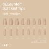 imageOPI GELevate Soft Gel Nail Tips  Medium Length Extensions  Flexible ampamp Natural Fit  1 Box with 16 SizesCoffin Shape