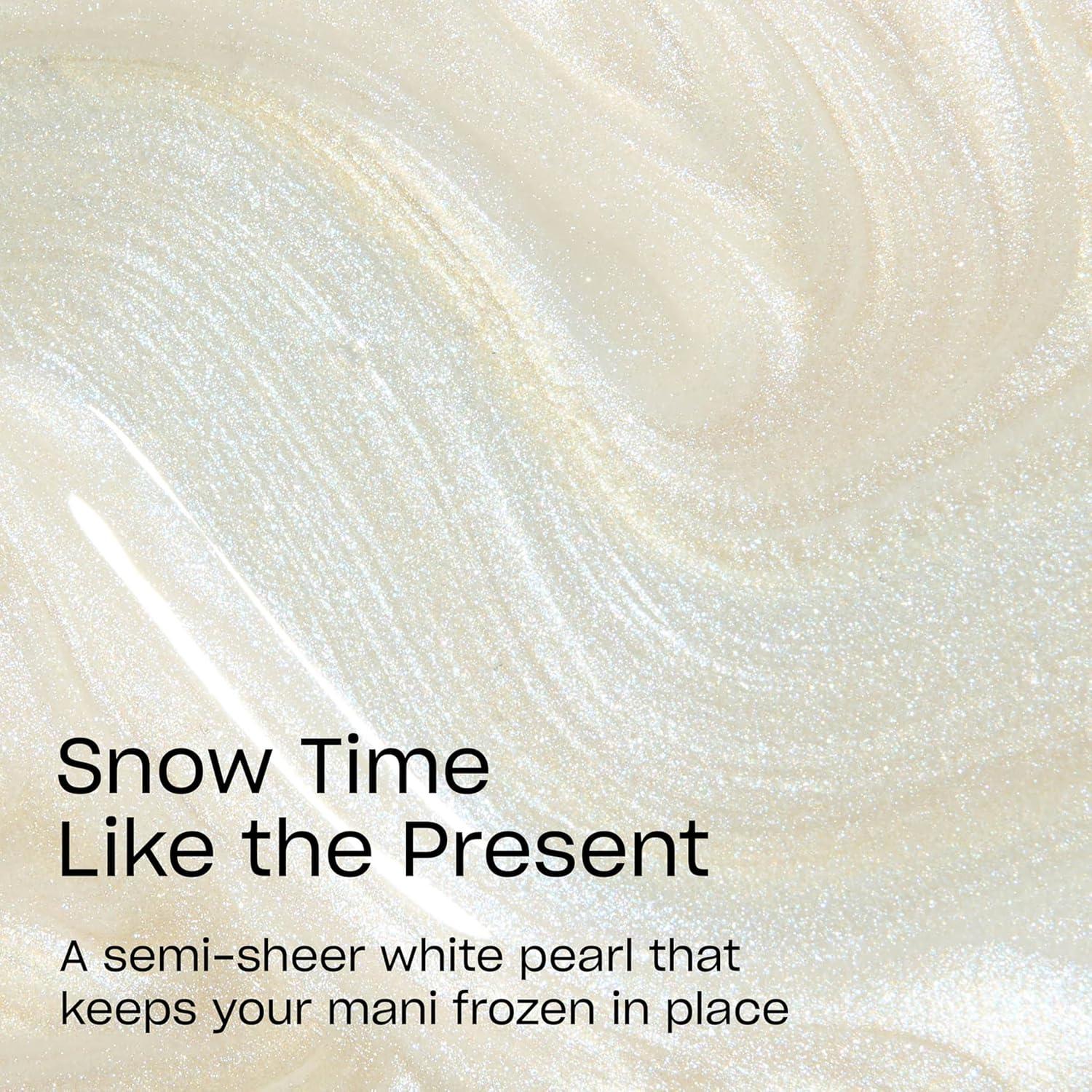 imageOPI RapiDry Snow Time Like the Present  SemiSheer Bright Pearl White Quick Dry Nail Polish  Vegan Smudge Proof Fast Drying  Snow Time to Waste  Holiday 2025