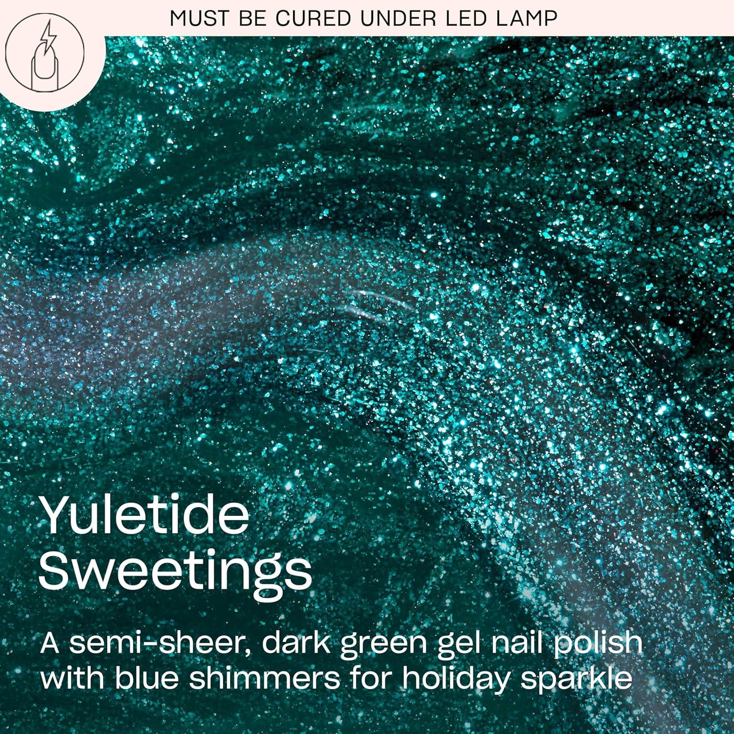 imageOPI GelColor  SemiSheer Opaque ampamp Shimmer Winter Shades  Long Lasting UV Cure Gel Nail Polish with High Shine  Vegan ampamp HEMA Free  Good Enough to Treat Collection  Holiday 2025Yuletide Sweetings  SemiSheer Cool Dark Green with Blue Shimmer