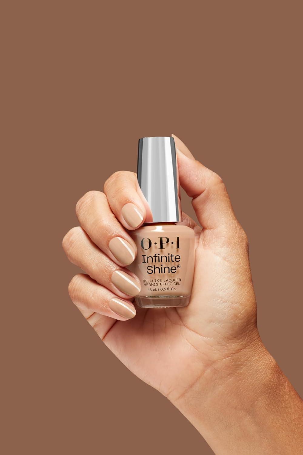 imageOPI Infinite Shine GelLike Lacquer  Opaque Crme Shimmer and Sheer Long Lasting Wear Vegan Nail Polish Shades  Whats Your Manitude  Fall 2025A Total Suzi  Opaque Soft Neutral Beige Brown