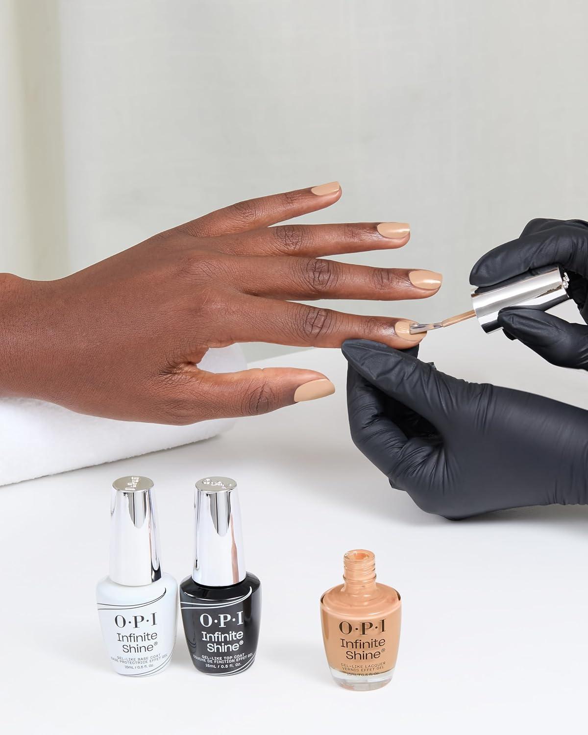 imageOPI Infinite Shine GelLike Lacquer  Opaque Crme Shimmer and Sheer Long Lasting Wear Vegan Nail Polish Shades  Whats Your Manitude  Fall 2025A Total Suzi  Opaque Soft Neutral Beige Brown