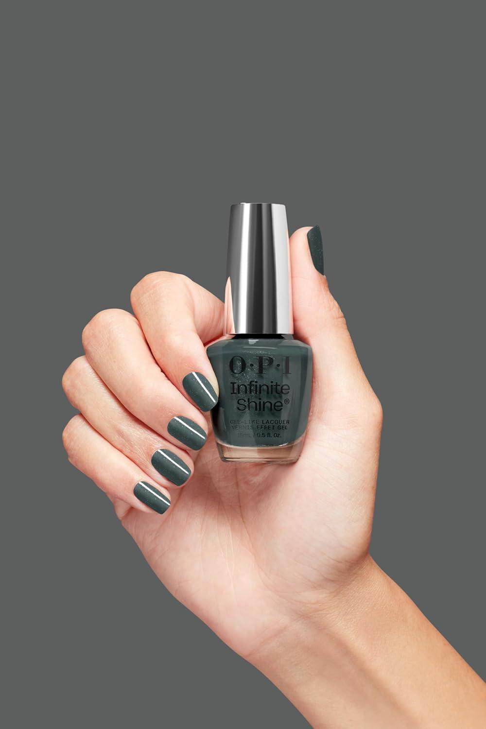 imageOPI Infinite Shine GelLike Lacquer  Opaque Crme Shimmer and Sheer Long Lasting Wear Vegan Nail Polish Shades  Whats Your Manitude  Fall 2025Get in Platformation  Opaque Dark Midnight Blue Silver Shimmer