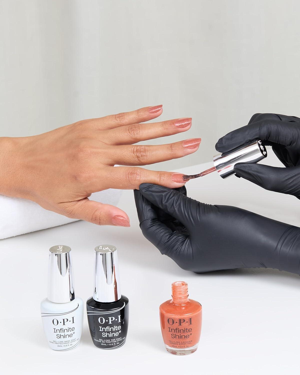 imageOPI Infinite Shine GelLike Lacquer  Opaque Crme Shimmer and Sheer Long Lasting Wear Vegan Nail Polish Shades  Whats Your Manitude  Fall 2025Knee High Stockblings  SemiSheer Bright Warm Apricot Silver Shimmer