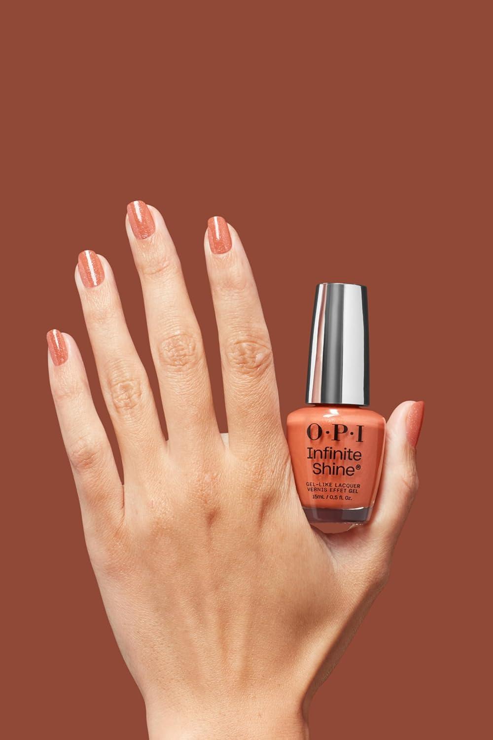 imageOPI Infinite Shine GelLike Lacquer  Opaque Crme Shimmer and Sheer Long Lasting Wear Vegan Nail Polish Shades  Whats Your Manitude  Fall 2025Knee High Stockblings  SemiSheer Bright Warm Apricot Silver Shimmer