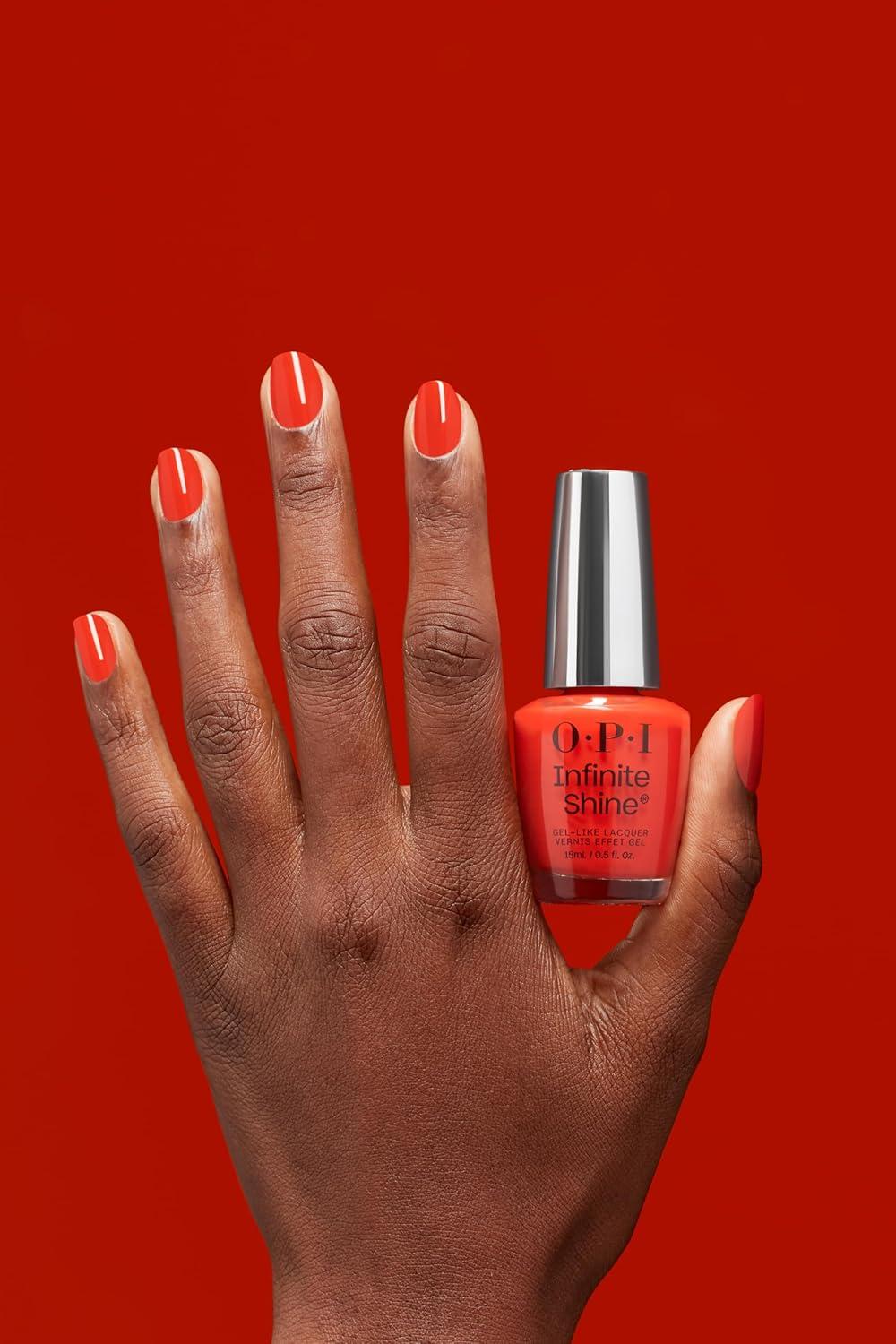imageOPI Infinite Shine GelLike Lacquer  Opaque Crme Shimmer and Sheer Long Lasting Wear Vegan Nail Polish Shades  Whats Your Manitude  Fall 2025Mini Plaid Flirt  SemiSheer Bright Warm Red Orange