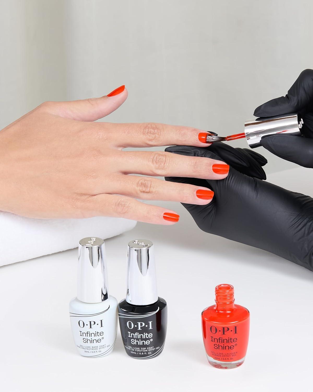 imageOPI Infinite Shine GelLike Lacquer  Opaque Crme Shimmer and Sheer Long Lasting Wear Vegan Nail Polish Shades  Whats Your Manitude  Fall 2025Mini Plaid Flirt  SemiSheer Bright Warm Red Orange