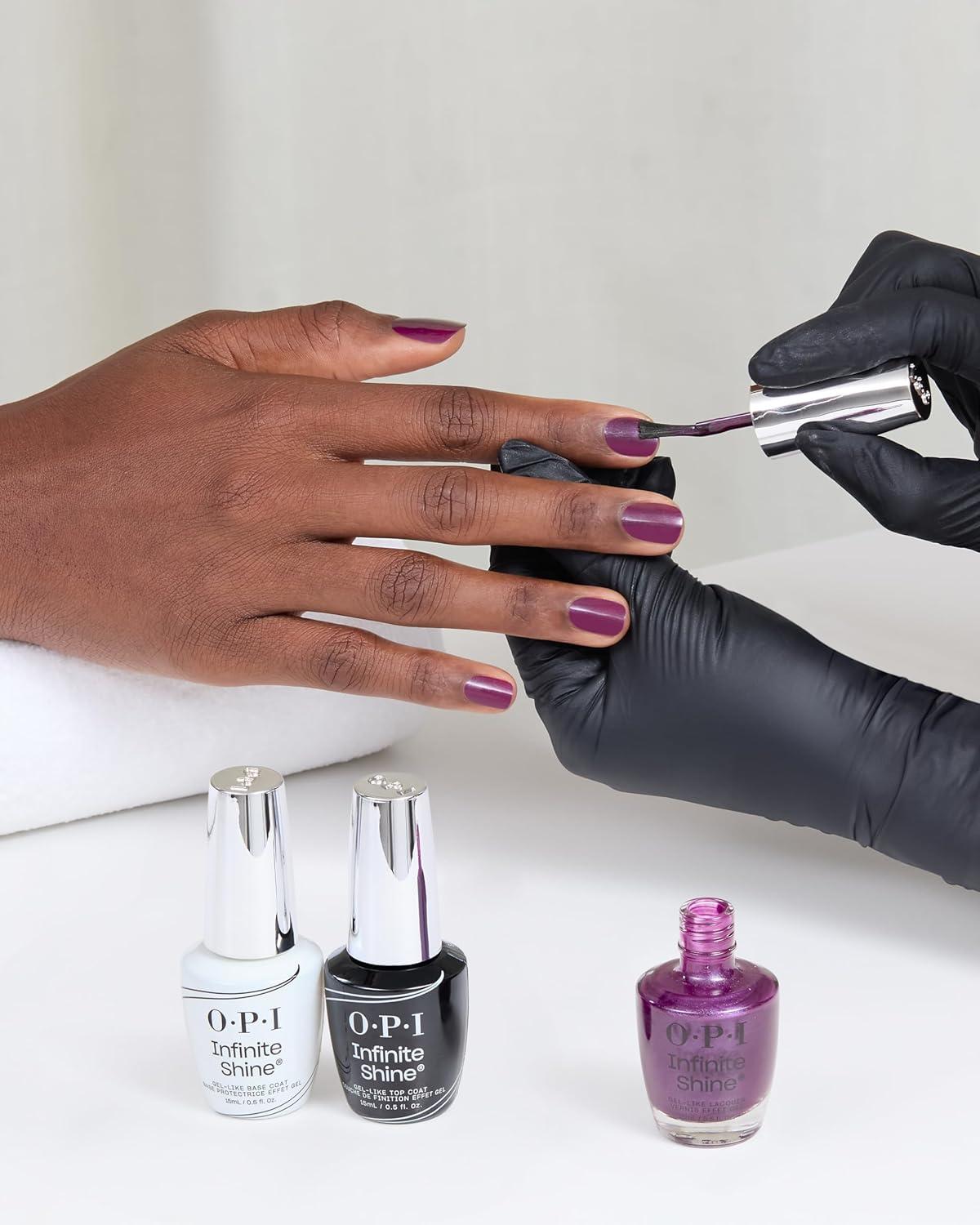 imageOPI Infinite Shine GelLike Lacquer  Opaque Crme Shimmer and Sheer Long Lasting Wear Vegan Nail Polish Shades  Whats Your Manitude  Fall 2025My Berry Janes  SemiSheer Dark Cool Purple Silver Shimmer