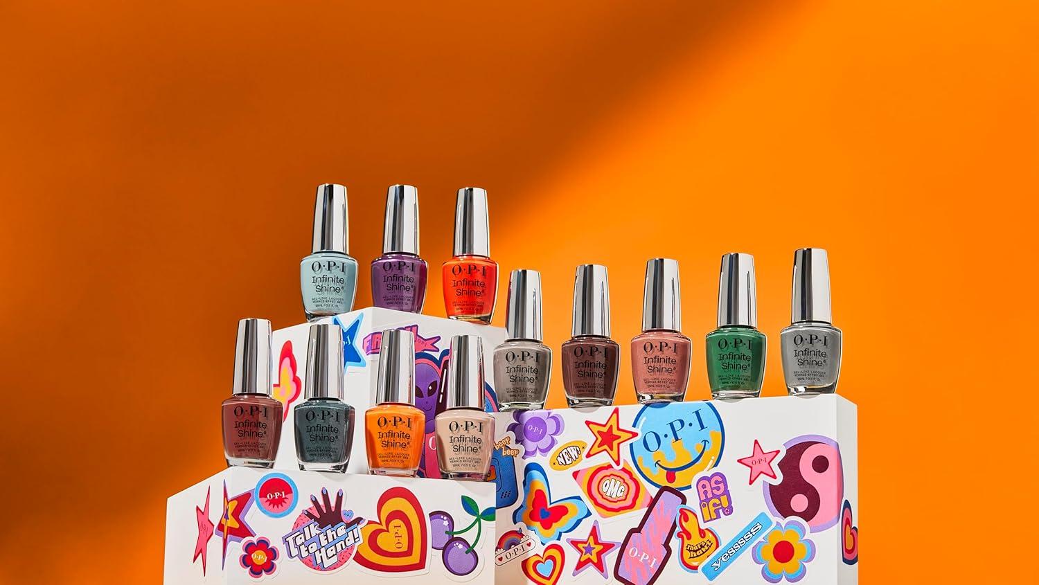 imageOPI Infinite Shine GelLike Lacquer  Opaque Crme Shimmer and Sheer Long Lasting Wear Vegan Nail Polish Shades  Whats Your Manitude  Fall 2025Nail Prep Rally  Opaque Dark Warm Red Brown