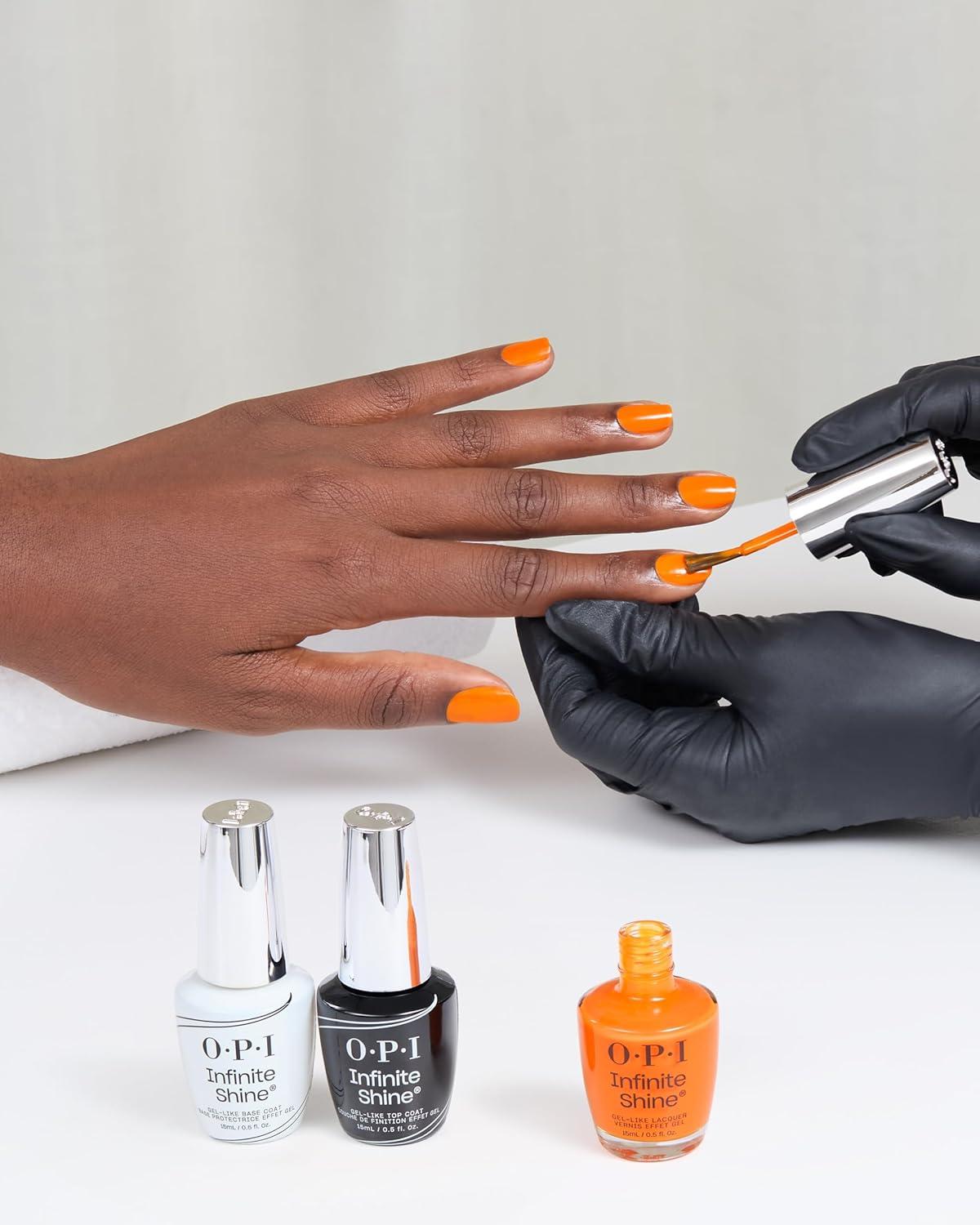 imageOPI Infinite Shine GelLike Lacquer  Opaque Crme Shimmer and Sheer Long Lasting Wear Vegan Nail Polish Shades  Whats Your Manitude  Fall 2025Rollerbabe  Opaque Bright Warm Orange Pumpkin