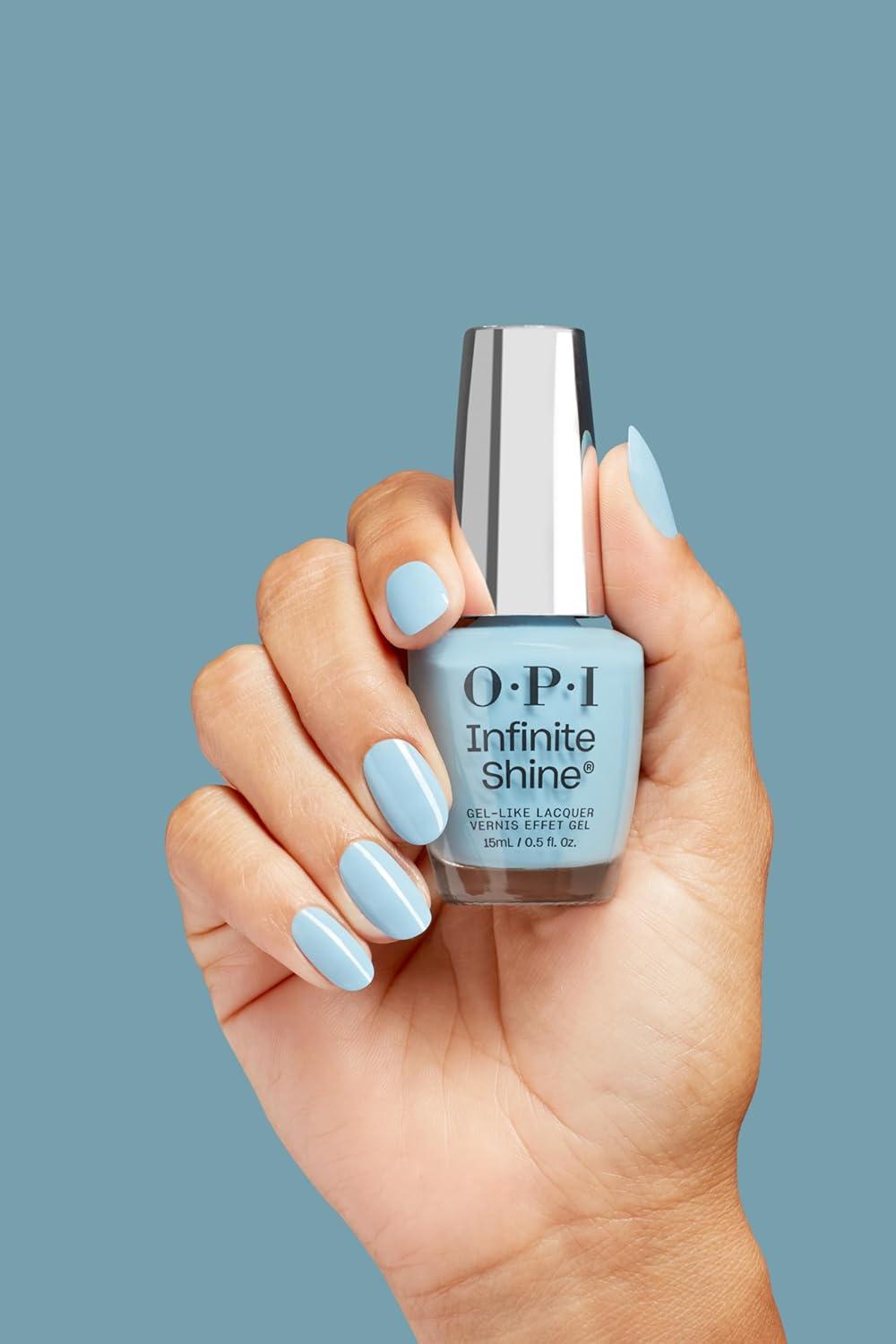 imageOPI Infinite Shine GelLike Lacquer  Opaque Crme Shimmer and Sheer Long Lasting Wear Vegan Nail Polish Shades  Whats Your Manitude  Fall 2025Totally Tubluear  Opaque Soft Bright Blue Gray