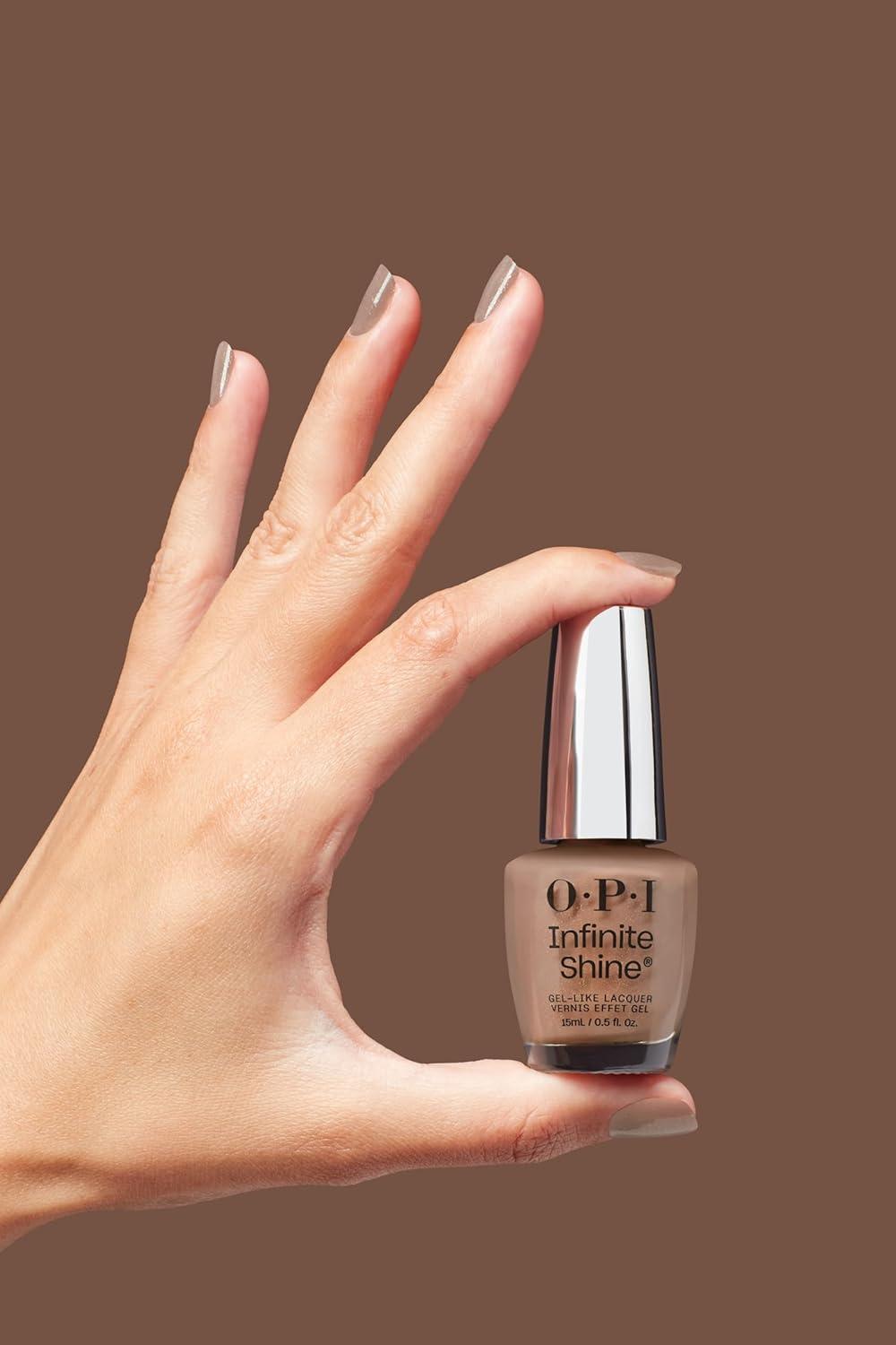 imageOPI Infinite Shine GelLike Lacquer  Opaque Crme Shimmer and Sheer Long Lasting Wear Vegan Nail Polish Shades  Whats Your Manitude  Fall 2025Track Suited Cutie  SemiSheer Soft Neutral Mauve Gold Shimmer