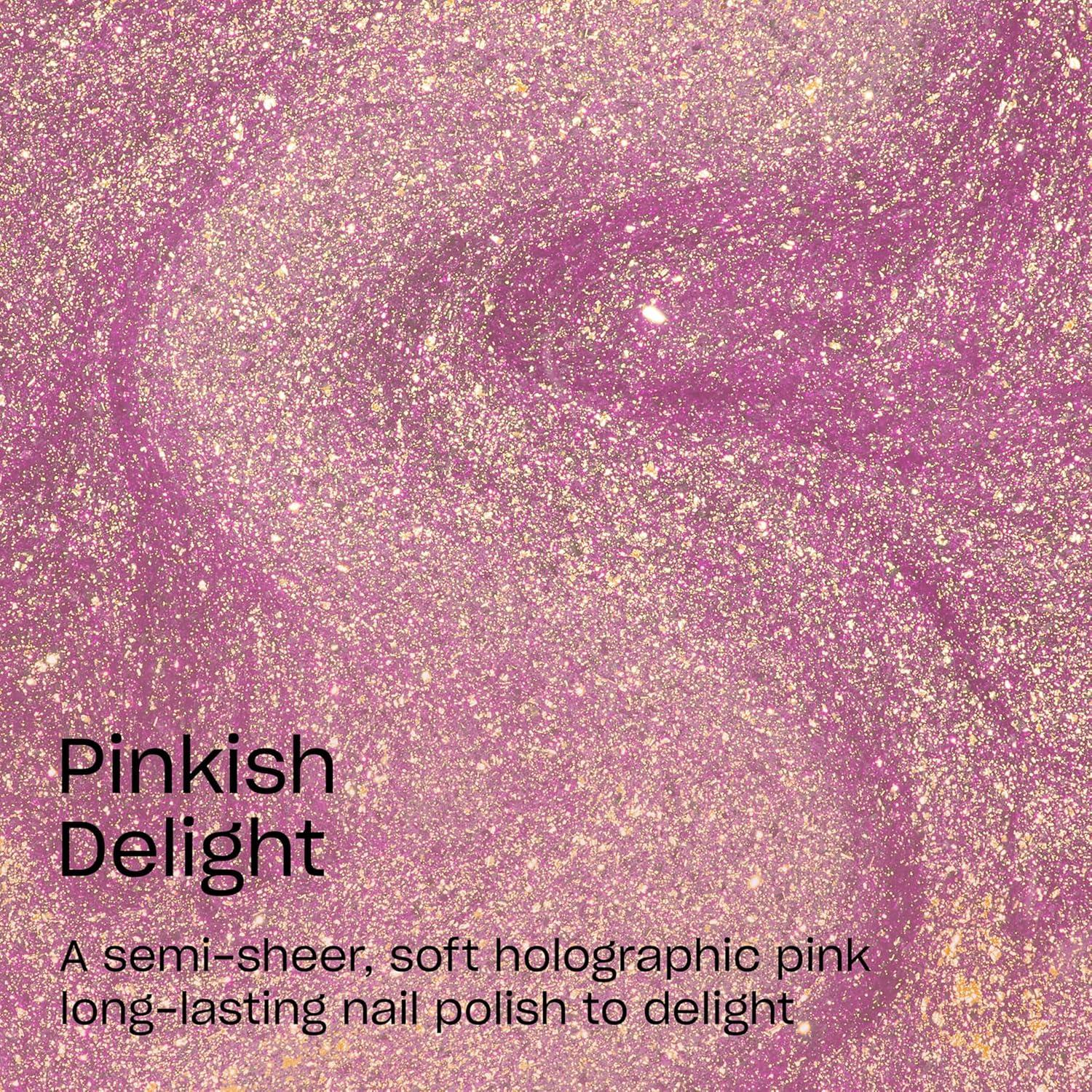 imageOPI Infinite Shine Nail Polish Colors  SemiSheer Sheer Bright Opaque ampamp Shimmer Winter Shades  Long Lasting Wear  Good Enough to Treat Collection  Holiday 2025Pinkish Delight  SemiSheer Soft Holographic Pink Shimmer