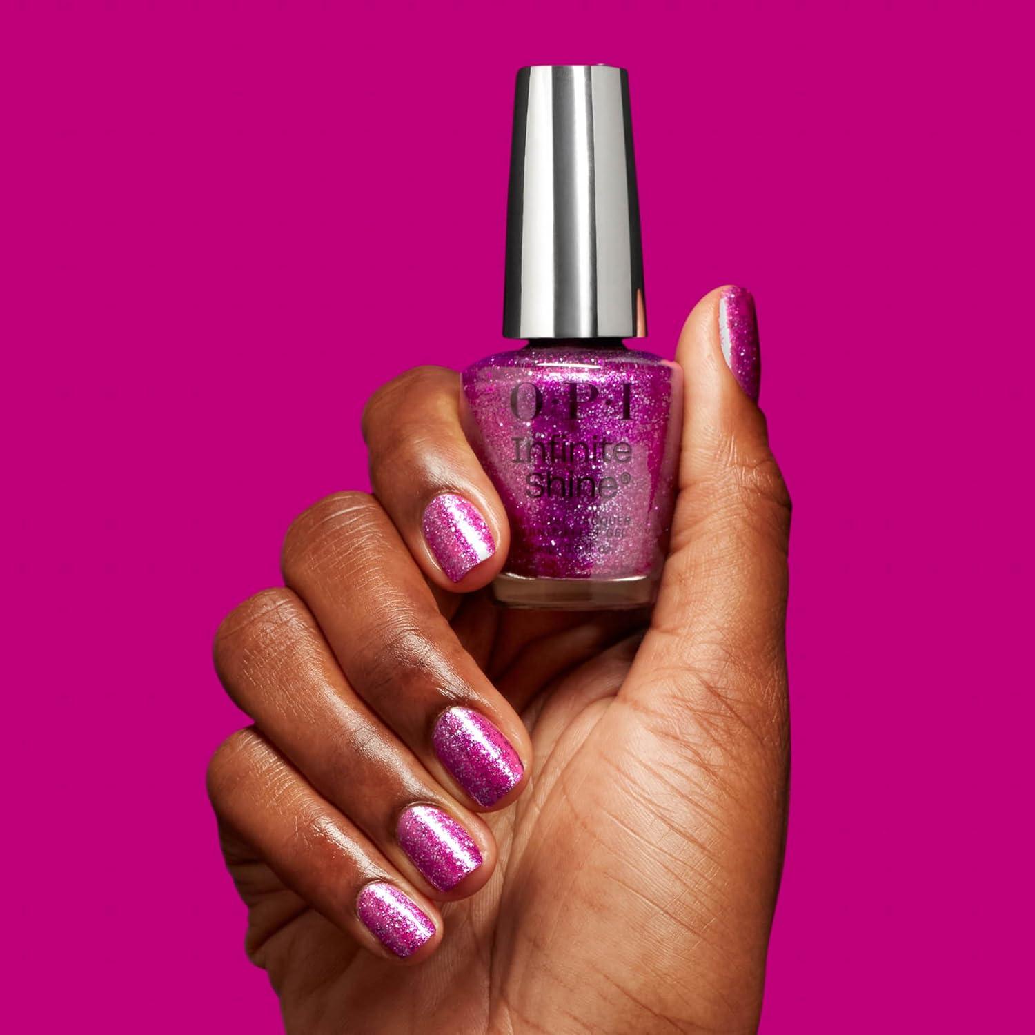 imageOPI Infinite Shine Nail Polish Colors  SemiSheer Sheer Bright Opaque ampamp Shimmer Winter Shades  Long Lasting Wear  Good Enough to Treat Collection  Holiday 2025A Lil Suga  Spice  Sheer Bright Cool Purple Multicolor Blue  Pink Shimmer