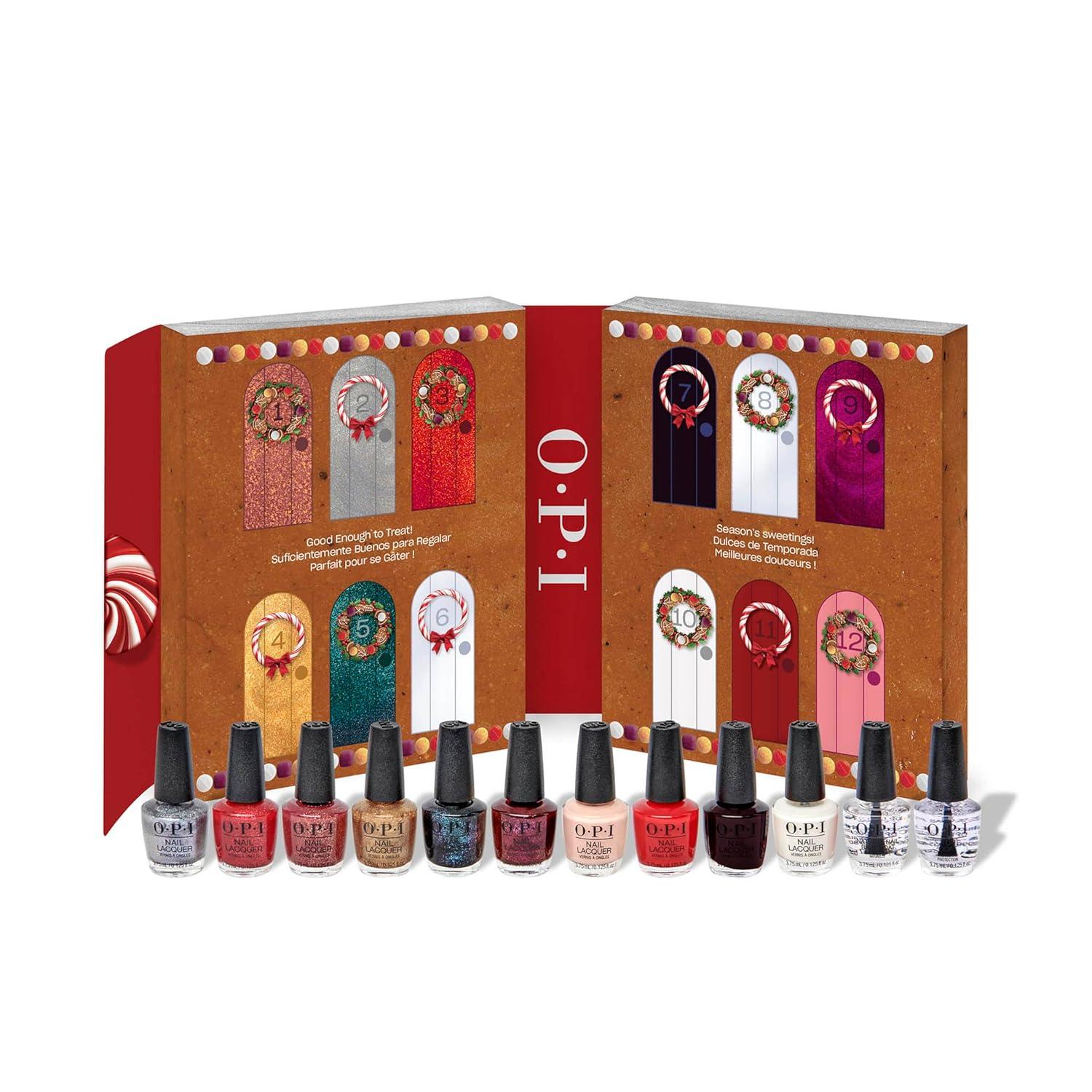 imageOPI Nail Lacquer Gift Sets  Creme ampamp Shimmer Shades  Chip Resistant Nail Polish  Summer Fall ampamp Winter Holiday 2025 Collections  Mini Packs12 Day Advent Calendar  12PC Mini Nail Lacquer Gift Set