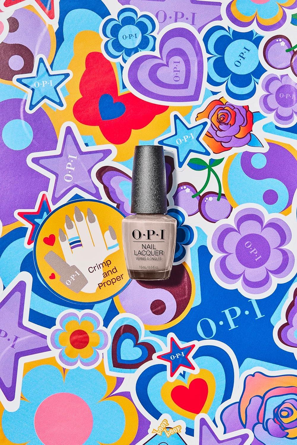 imageOPI Nail Lacquer Nail Polish  Opaque Crme and Sheer Nail Polish Shades  Fast Drying Streak Free and Chip Resistant Wear  Whats Your Manitude  Fall 2025Crimp and Proper  Opaque Cool Neutral Purple