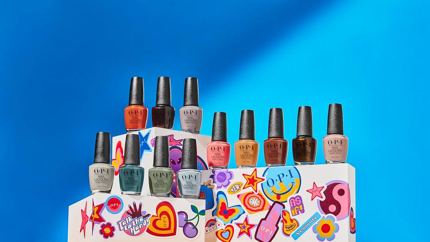 imageOPI Nail Lacquer Nail Polish  Opaque Crme and Sheer Nail Polish Shades  Fast Drying Streak Free and Chip Resistant Wear  Whats Your Manitude  Fall 2025Band Tease  SemiSheer Dark Gold Brown Metallic