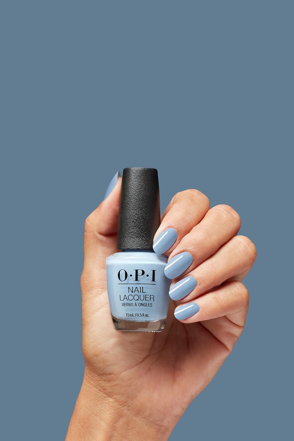imageOPI Nail Lacquer Nail Polish  Opaque Crme and Sheer Nail Polish Shades  Fast Drying Streak Free and Chip Resistant Wear  Whats Your Manitude  Fall 2025Baggy Jean Baby  Opaque Cool Blue Gray