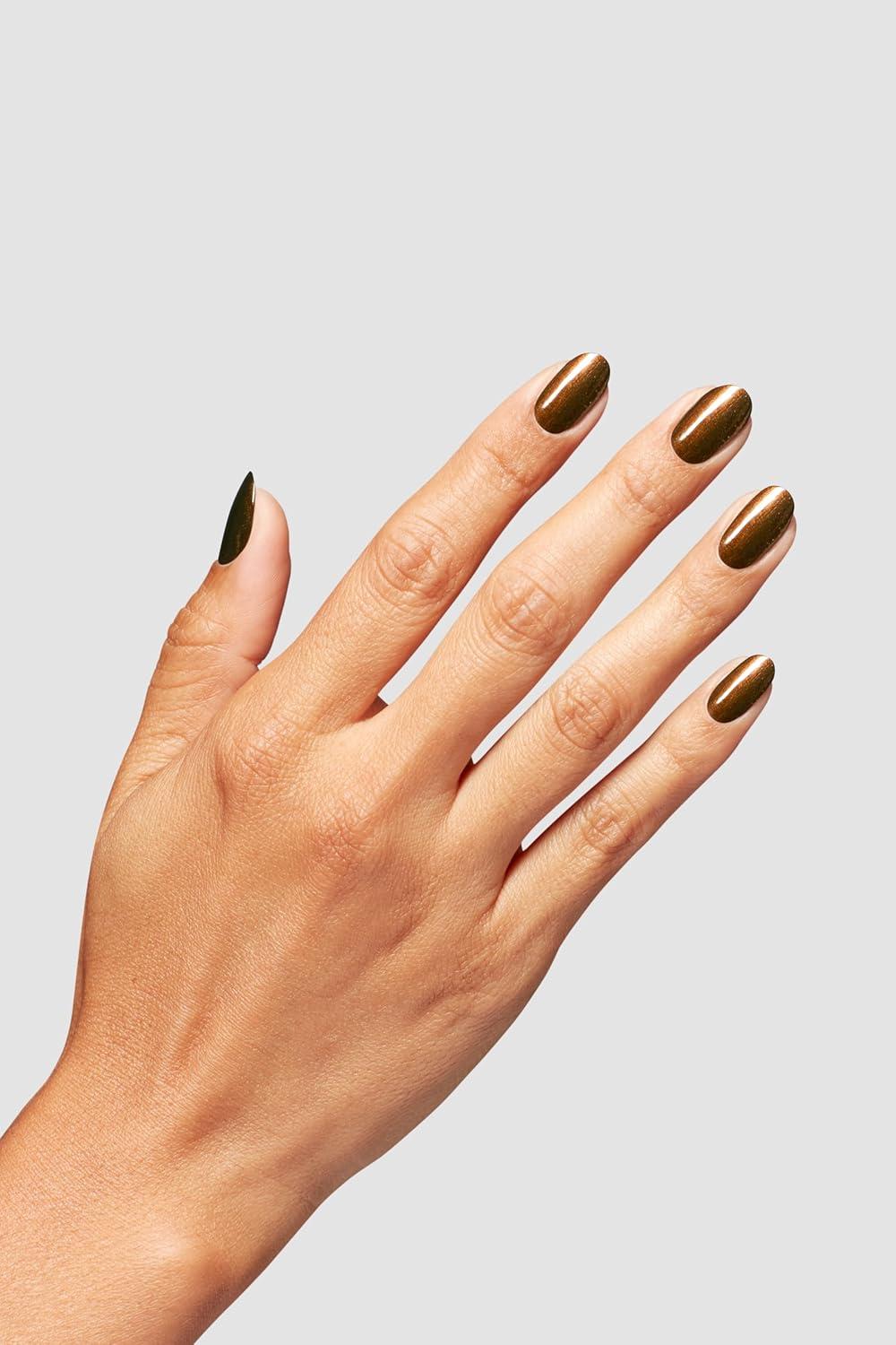 imageOPI Nail Lacquer Nail Polish  Opaque Crme and Sheer Nail Polish Shades  Fast Drying Streak Free and Chip Resistant Wear  Whats Your Manitude  Fall 2025Band Tease  SemiSheer Dark Gold Brown Metallic