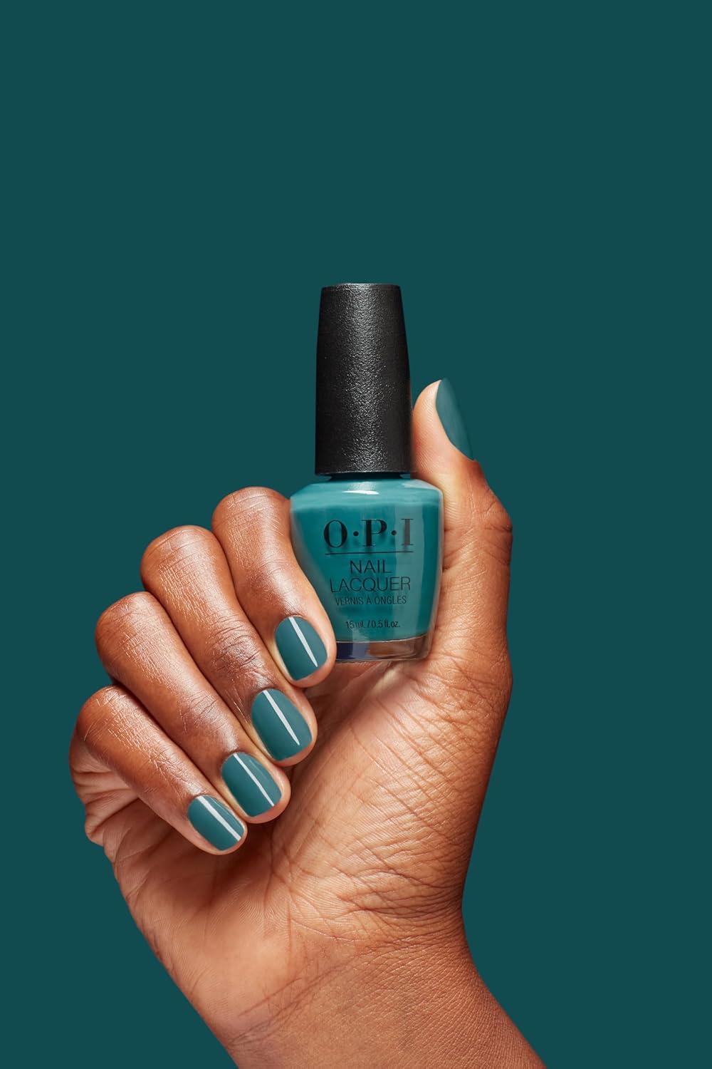 imageOPI Nail Lacquer Nail Polish  Opaque Crme and Sheer Nail Polish Shades  Fast Drying Streak Free and Chip Resistant Wear  Whats Your Manitude  Fall 2025Baby Teel  Opaque Cool Dark Teal
