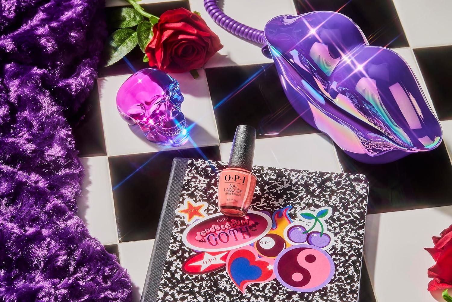 imageOPI Nail Lacquer Nail Polish  Opaque Crme and Sheer Nail Polish Shades  Fast Drying Streak Free and Chip Resistant Wear  Whats Your Manitude  Fall 2025Bubblegum Goth  Opaque Bright Warm Pink