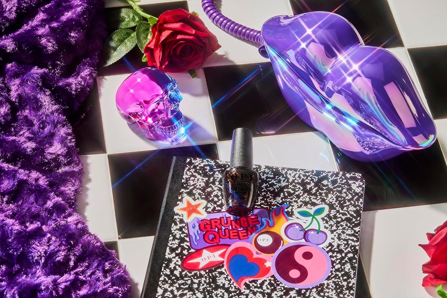 imageOPI Nail Lacquer Nail Polish  Opaque Crme and Sheer Nail Polish Shades  Fast Drying Streak Free and Chip Resistant Wear  Whats Your Manitude  Fall 2025Grunge Queen  SemiSheer Dark RedCopper Shimmer