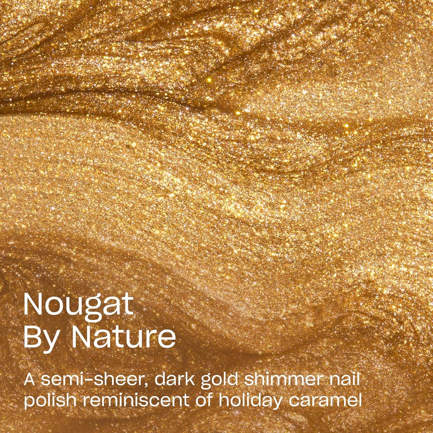 imageOPI Nail Lacquer Nail Polish Colors  SemiSheer Opaque ampamp Shimmer Winter Shades  Fast Drying Streak Free ampamp Chip Resistant Wear  Good Enough to Treat Collection  Holiday 2025Nougat by Nature  SemiSheer Bright Warm Dark Gold Shimmer