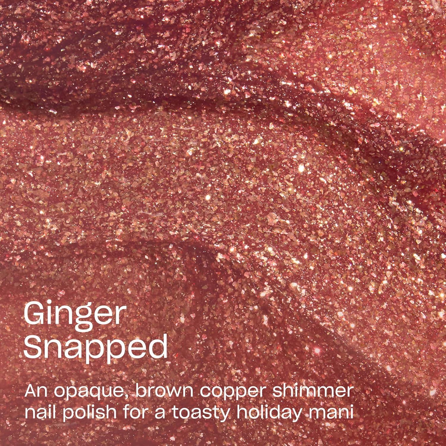 imageOPI Nail Lacquer Nail Polish Colors  SemiSheer Opaque ampamp Shimmer Winter Shades  Fast Drying Streak Free ampamp Chip Resistant Wear  Good Enough to Treat Collection  Holiday 2025Ginger Snapped  Opaque Dark Warm Copper Brown Shimmer