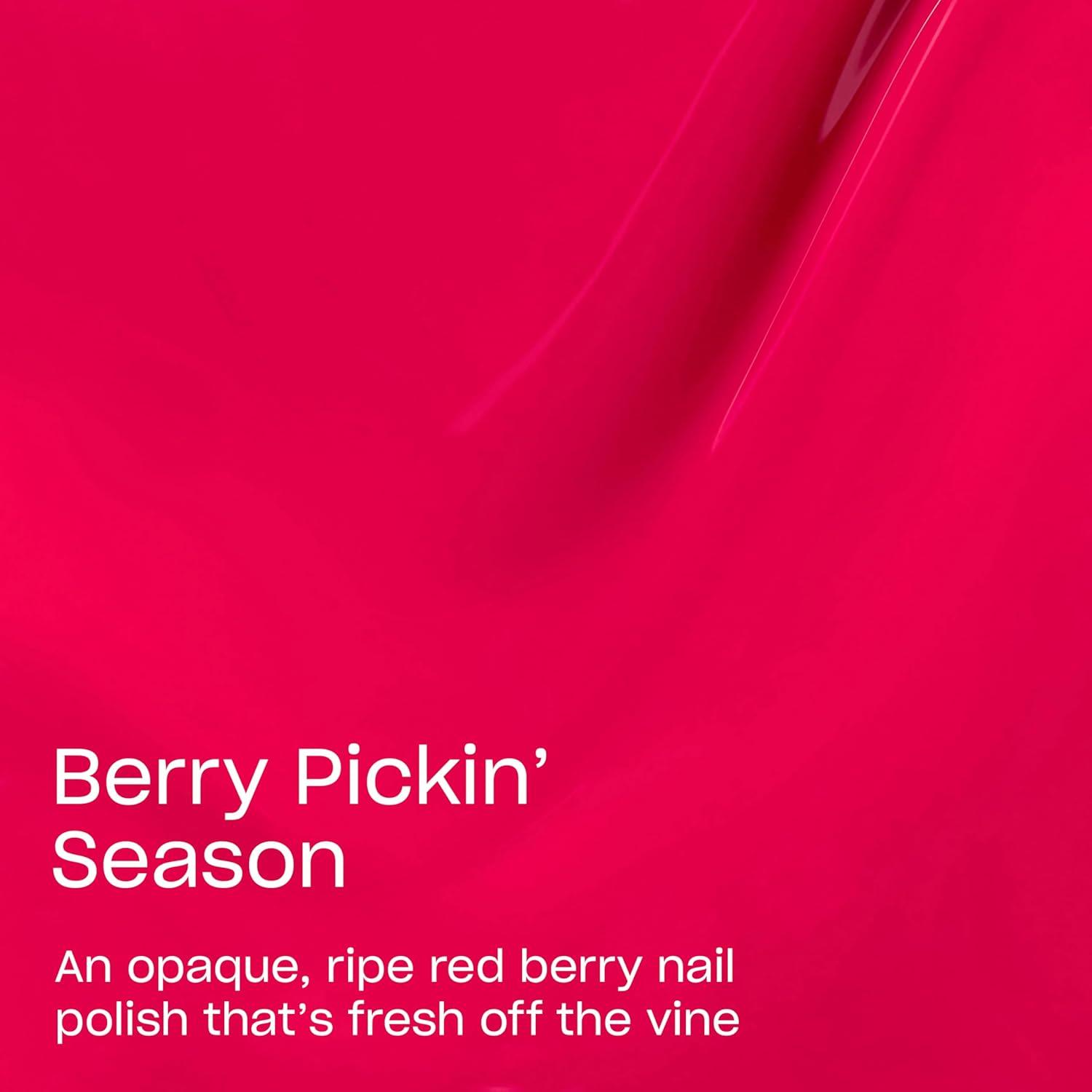 imageOPI Nature Strong Berry Pickin Season  Opaque Dark Warm Red Crme Natural Origin Nail Polish LE  Plant Based Vegan Cruelty Free