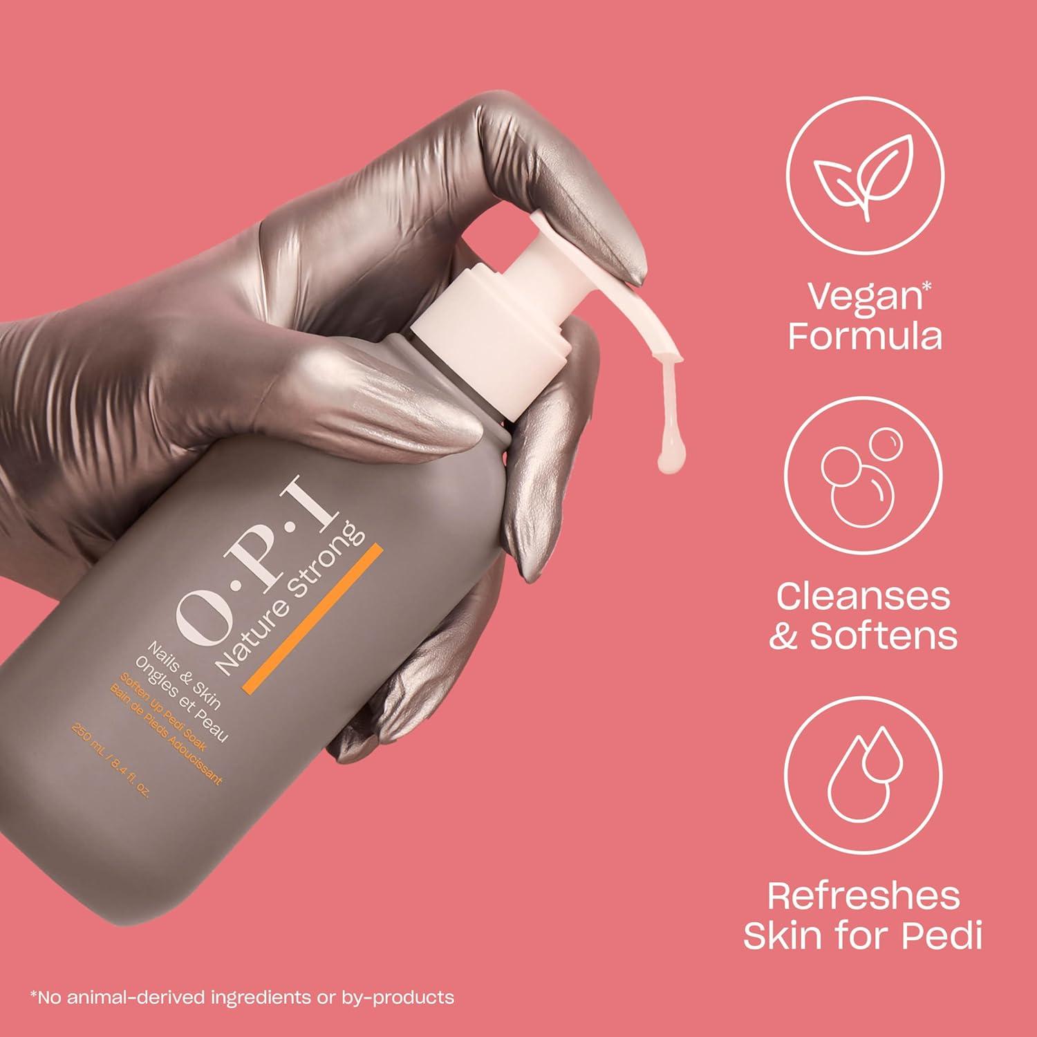imageOPI Nature Strong Nails ampamp Skin  Moisturizing Cuticle Care ampamp Removal Treatments  Hydrating for Dry Cuticles Nails and Skin  Enriched with SkinSmoothing Emollients ampamp Natural Ingredients  VeganPedi Soak