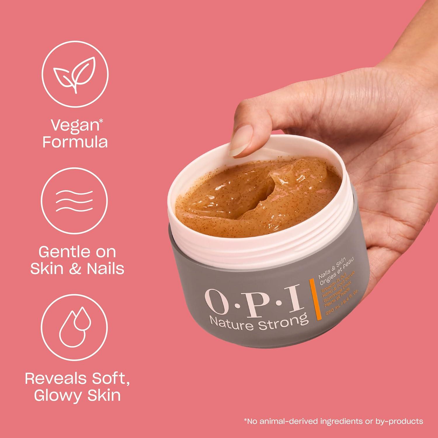 imageOPI Nature Strong Nails ampamp Skin  Moisturizing Cuticle Care ampamp Removal Treatments  Hydrating for Dry Cuticles Nails and Skin  Enriched with SkinSmoothing Emollients ampamp Natural Ingredients  VeganHand  Foot Scrub