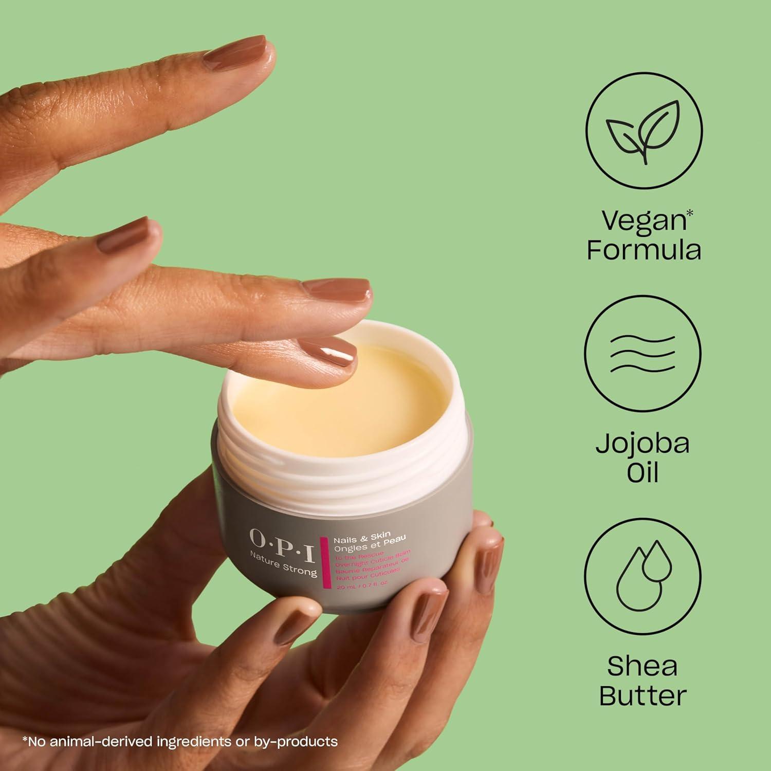 imageOPI Nature Strong Nails ampamp Skin  Moisturizing Cuticle Care ampamp Removal Treatments  Hydrating for Dry Cuticles Nails and Skin  Enriched with Smoothing Emollients ampamp Natural Ingredients  VeganOvernight Cuticle Balm