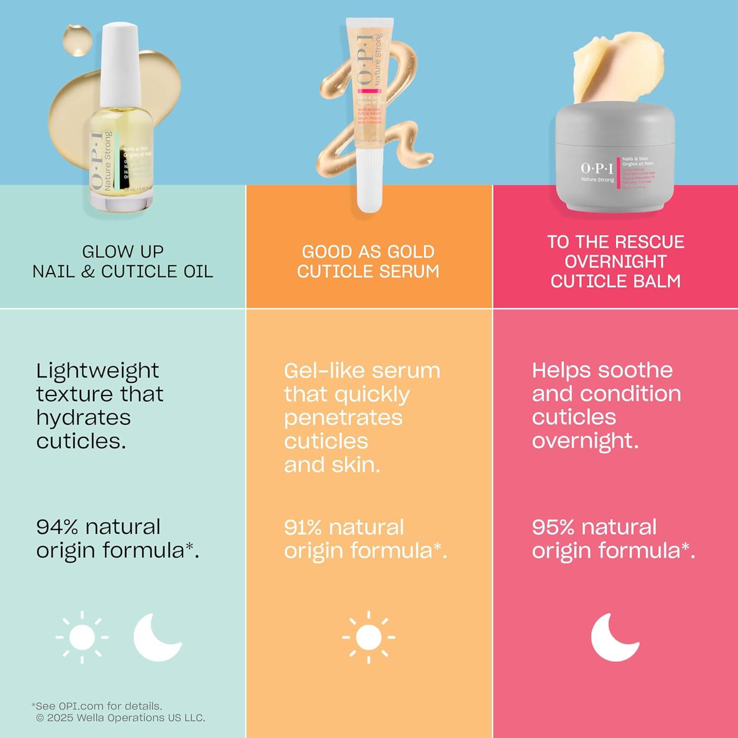 imageOPI Nature Strong Nails ampamp Skin  Moisturizing Cuticle Care ampamp Removal Treatments  Hydrating for Dry Cuticles Nails and Skin  Enriched with Smoothing Emollients ampamp Natural Ingredients  VeganCuticle Oil  Small