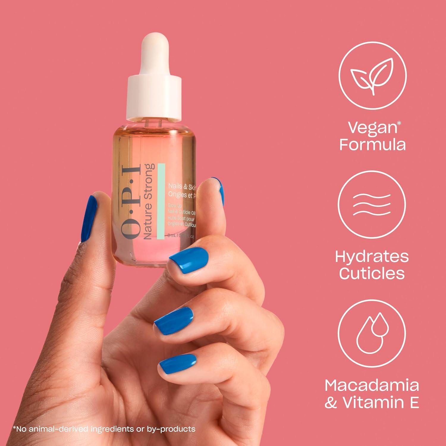 imageOPI Nature Strong Nails ampamp Skin  Moisturizing Cuticle Care ampamp Removal Treatments  Hydrating for Dry Cuticles Nails and Skin  Enriched with Smoothing Emollients ampamp Natural Ingredients  VeganCuticle Oil  Small