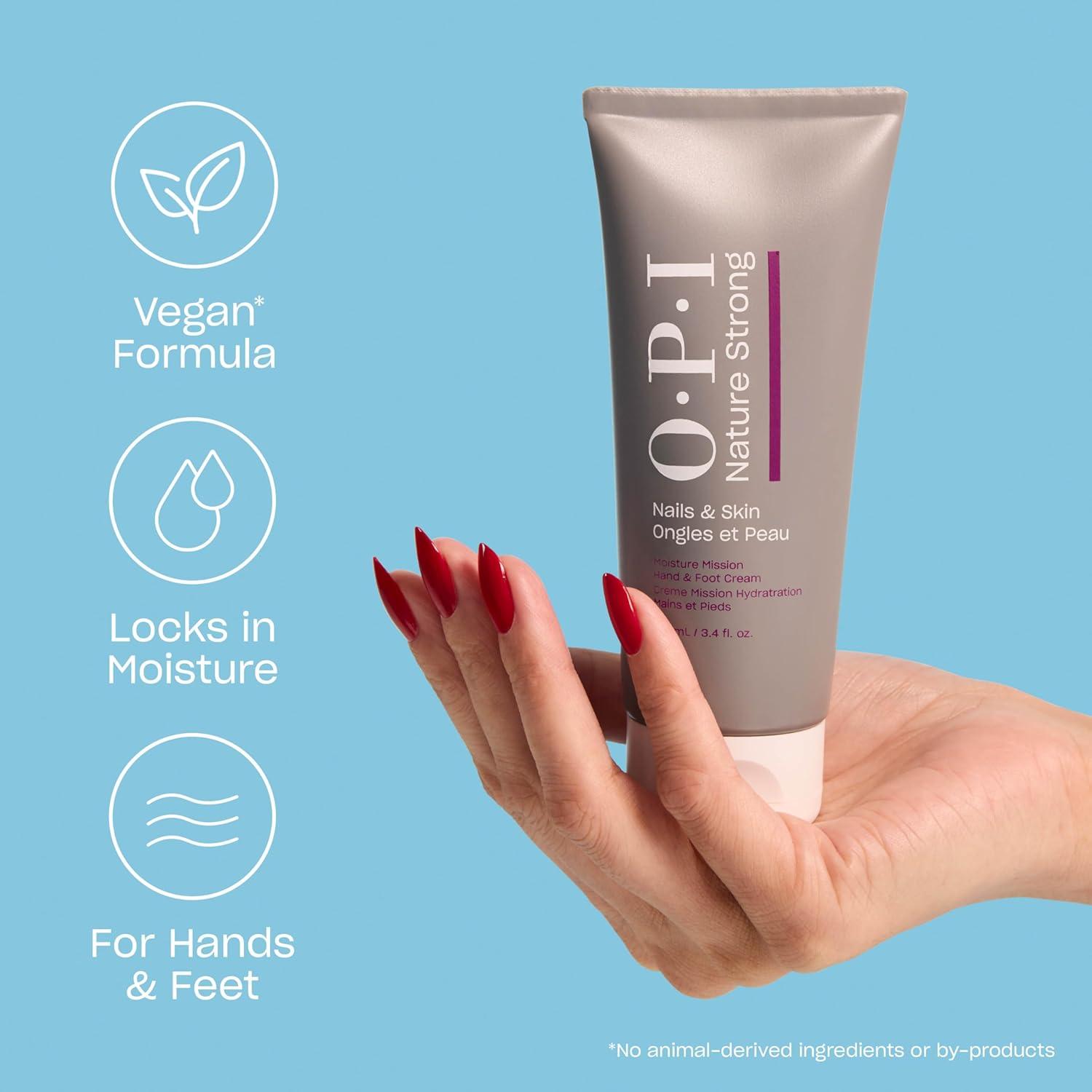 imageOPI Nature Strong Nails ampamp Skin  Moisturizing Cuticle Care ampamp Removal Treatments  Hydrating for Dry Cuticles Nails and Skin  Enriched with Smoothing Emollients ampamp Natural Ingredients  VeganHand  Foot Cream  Travel Size