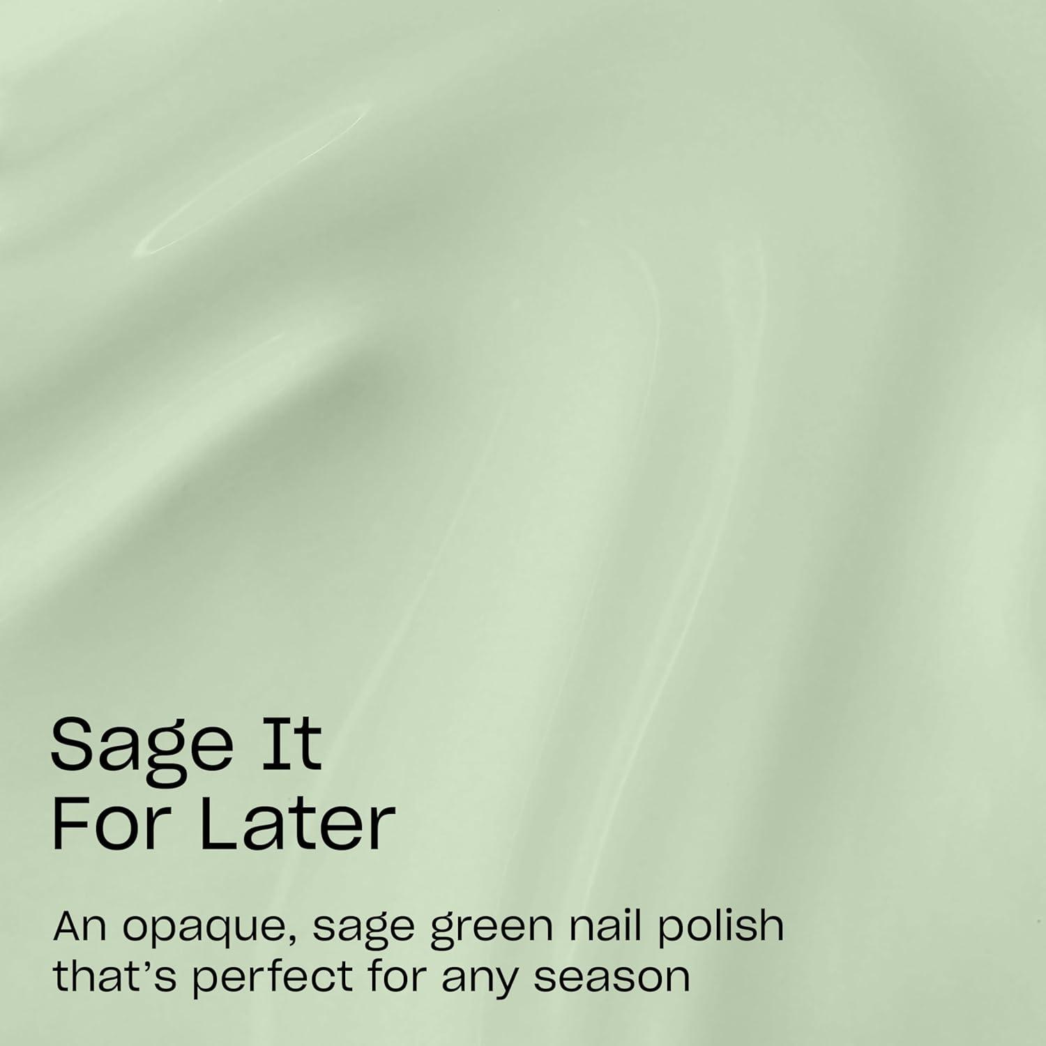 imageOPI Nature Strong Natural Origin 3Step System  Botanical Base Coat Top Coat and Various Nail Polish Colors  High Shine  Color Protection  EcoFriendly Plant Based Vegan ampamp Cruelty FreeSage It for Later  Opaque Soft Cool Light Green