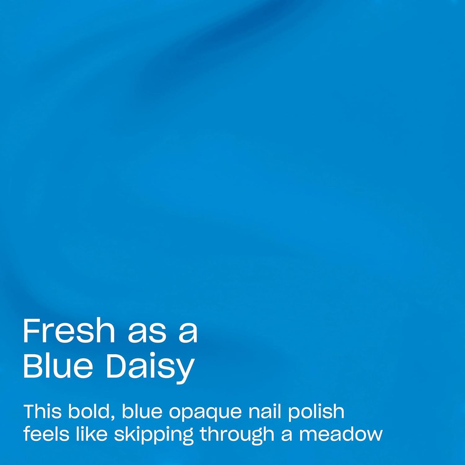 imageOPI Nature Strong Natural Origin 3Step System  Botanical Base Coat Top Coat and Various Nail Polish Colors  High Shine  Color Protection  EcoFriendly Plant Based Vegan ampamp Cruelty FreeFresh as a Blue Daisy  Opaque Dark Cool Blue