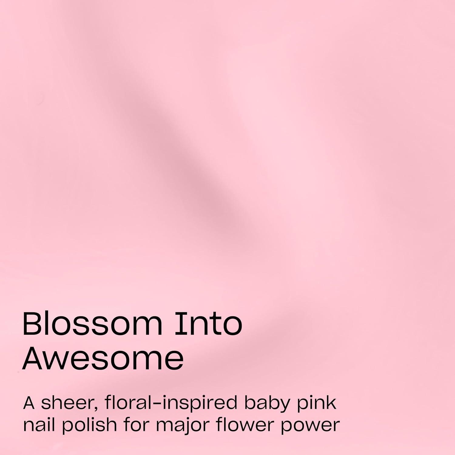 imageOPI Nature Strong Natural Origin 3Step System  Botanical Base Coat Top Coat and Various Nail Polish Colors  High Shine  Color Protection  EcoFriendly Plant Based Vegan ampamp Cruelty FreeBlossom Into Awesome  SemiSheer Soft Warm Pink