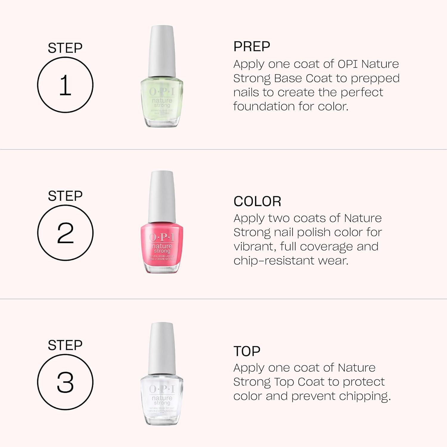 imageOPI Nature Strong Natural Origin 3Step System  Botanical Base Coat Top Coat and Various Nail Polish Colors  High Shine  Color Protection  EcoFriendly Plant Based Vegan ampamp Cruelty FreeA Clay in the Life