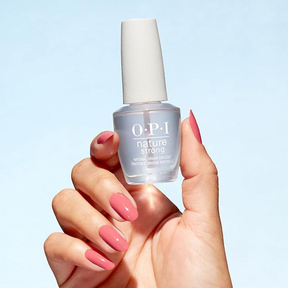 imageOPI Nature Strong Natural Origin 3Step System  Botanical Base Coat Top Coat and Various Nail Polish Colors  High Shine  Color Protection  EcoFriendly Plant Based Vegan ampamp Cruelty FreeNature Strong Top Coat