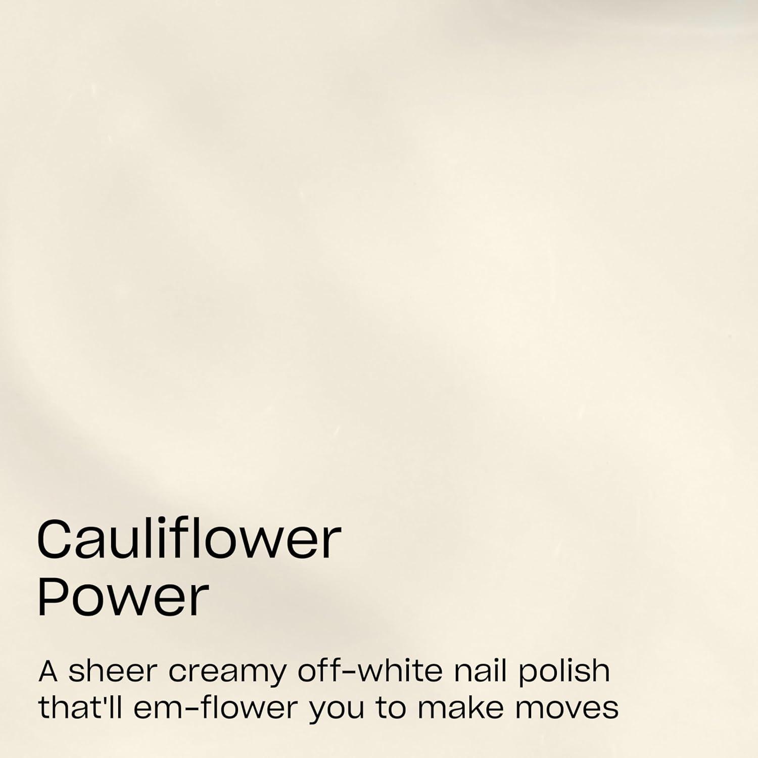 imageOPI Nature Strong Natural Origin 3Step System  Botanical Base Coat Top Coat and Various Nail Polish Colors  High Shine  Color Protection  EcoFriendly Plant Based Vegan ampamp Cruelty FreeCauliflower Power  SemiSheer Soft Warm White