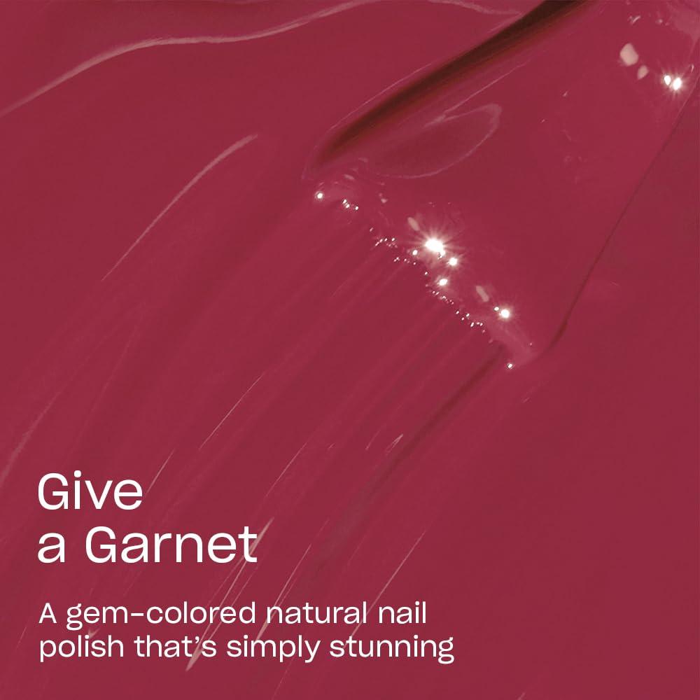 imageOPI Nature Strong Natural Origin 3Step System  Botanical Base Coat Top Coat and Various Nail Polish Colors  High Shine  Color Protection  EcoFriendly Plant Based Vegan ampamp Cruelty FreeGive a Garnet