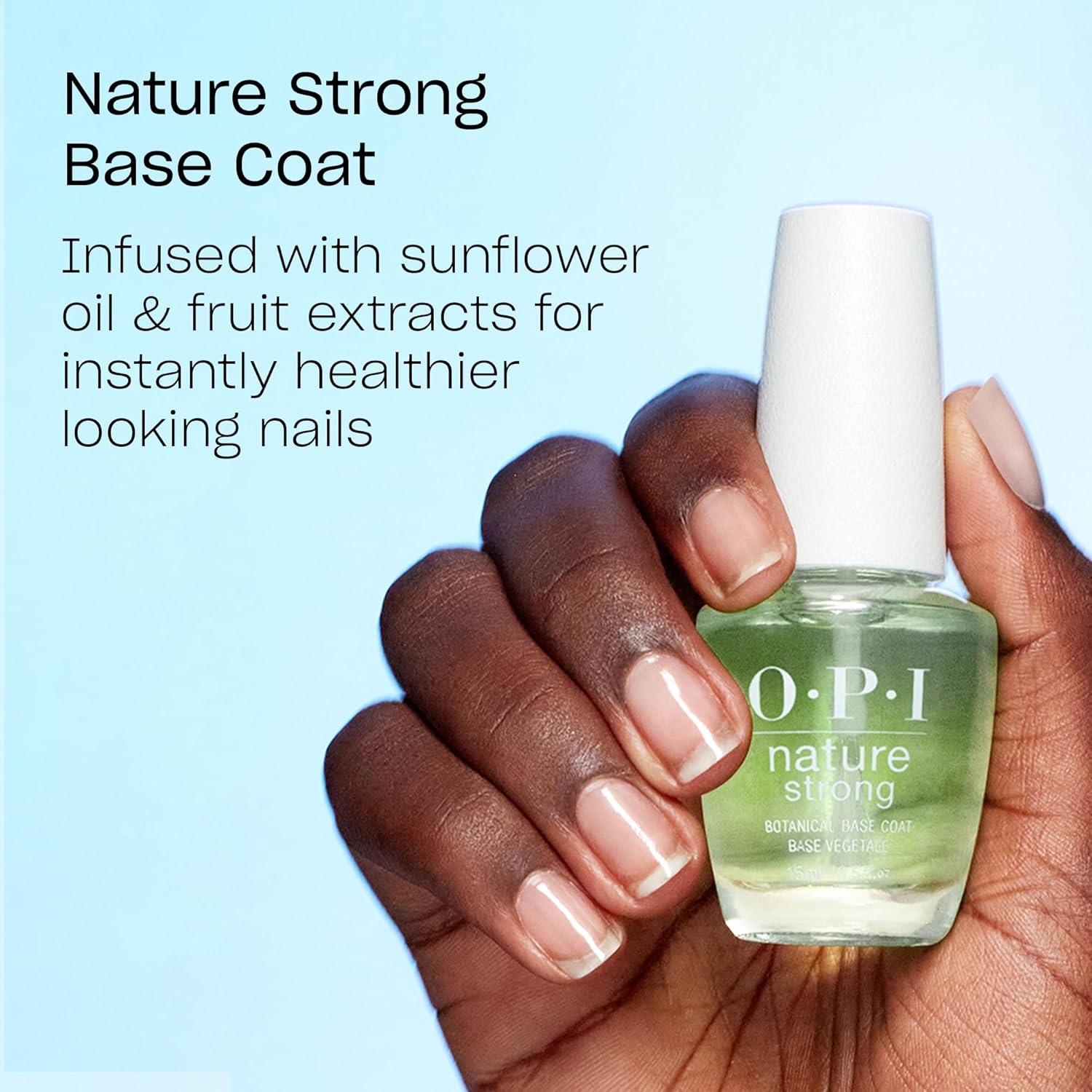 imageOPI Nature Strong Natural Origin 3Step System  Botanical Base Coat Top Coat and Various Nail Polish Colors  High Shine  Color Protection  EcoFriendly Plant Based Vegan ampamp Cruelty FreeStrong as Shell