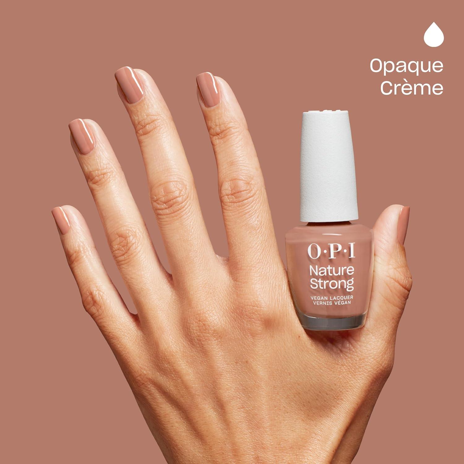 imageOPI Nature Strong Rooting For Hue  Opaque Warm Brown Crme Natural Origin Nail Polish LE  Plant Based Vegan Cruelty Free