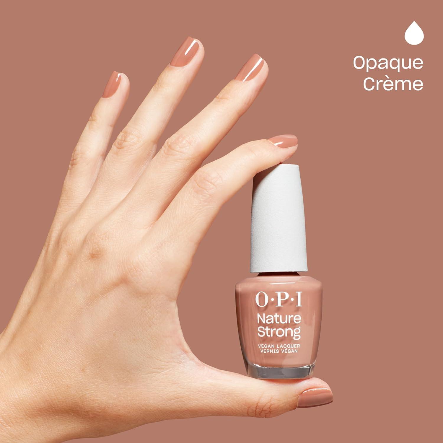 imageOPI Nature Strong Rooting For Hue  Opaque Warm Brown Crme Natural Origin Nail Polish LE  Plant Based Vegan Cruelty Free