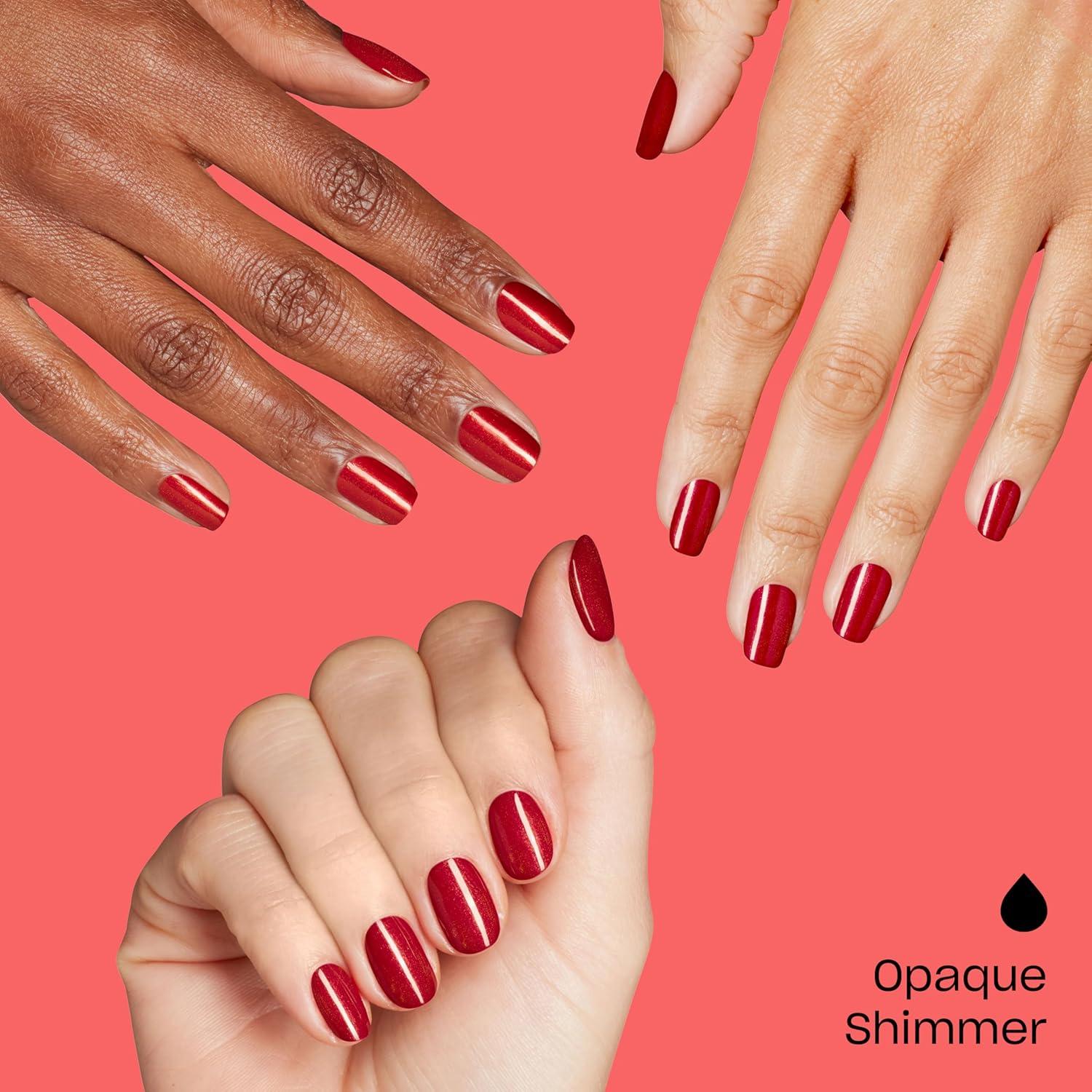 imageOPI RapiDry Quick Dry Nail Polish Colors  Opaque Crme ampamp Shimmer Winter Shades  Smudge Proof and Fast Drying in 60 Seconds  Vegan Formula  Snow Time to Waste  Holiday 2025Redy in Snow Time  Opaque Bright Warm Red Shimmer